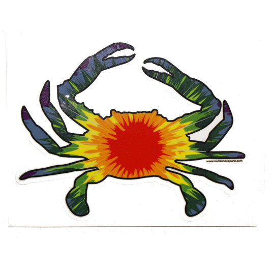Tie Dye Crab (Style 3) / Sticker - Route One Apparel