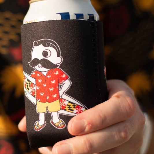 Natty Boh Surfer Dude (Black) / Can Cooler - Route One Apparel