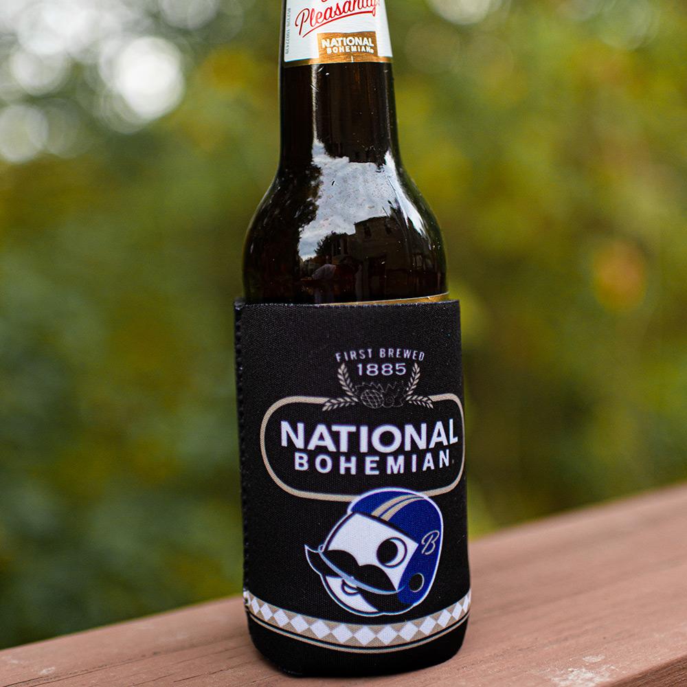 National Bohemian Football (Black) / Can Cooler - Route One Apparel