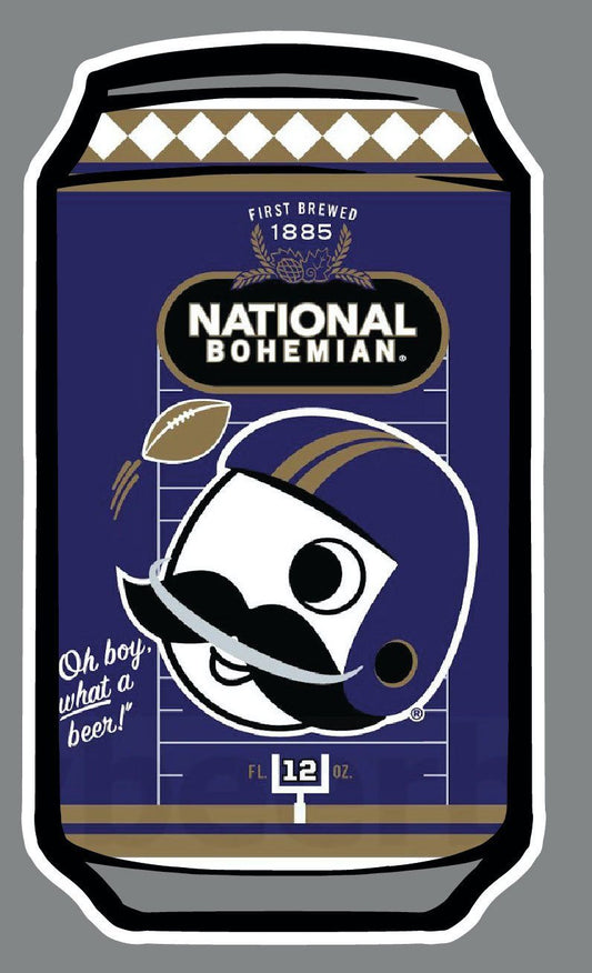 National Bohemian Football Can / Sticker - Route One Apparel