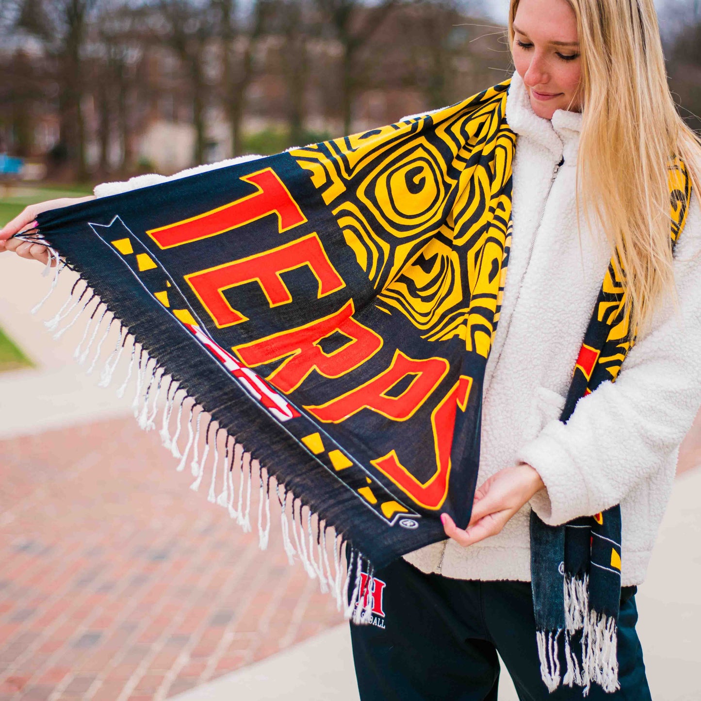 UMD Terps & Turtle Shell (Black & Gold) / Scarf - Route One Apparel
