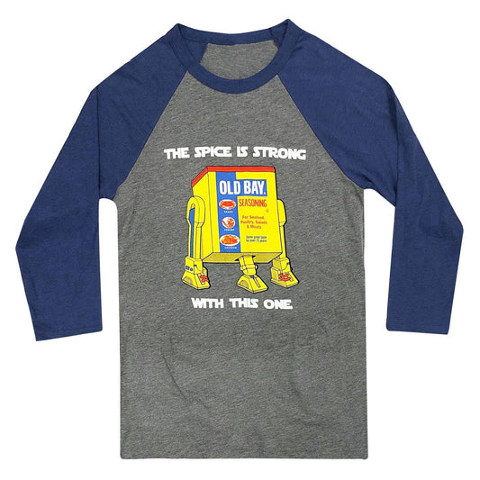 The Spice Is Strong With This One (Blue/Grey) / Baseball Jersey - Route One Apparel