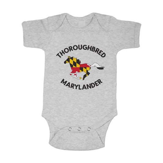 Thoroughbred Marylander (Heather Grey ) / Baby Onesie - Route One Apparel