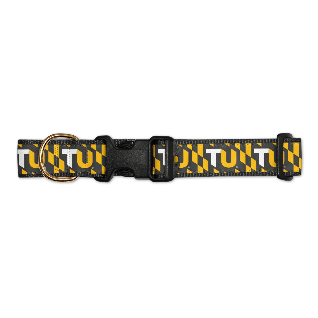 Towson Tigertooth Collar with Logo / Dog Collar - Route One Apparel