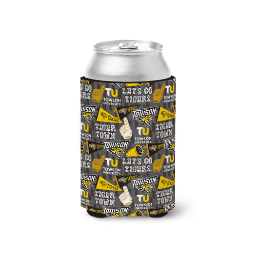 Towson University Fan Pattern / Can Cooler - Route One Apparel