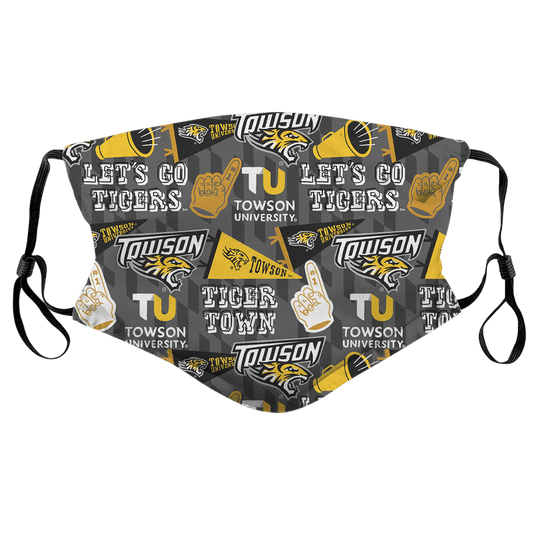 *COMING SOON* Towson University Grey Fan Pattern / Face Mask - Route One Apparel