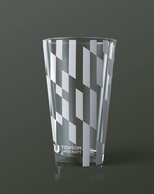 Towson Tigertooth Etched Pattern (Etched) / Pint Glass - Route One Apparel