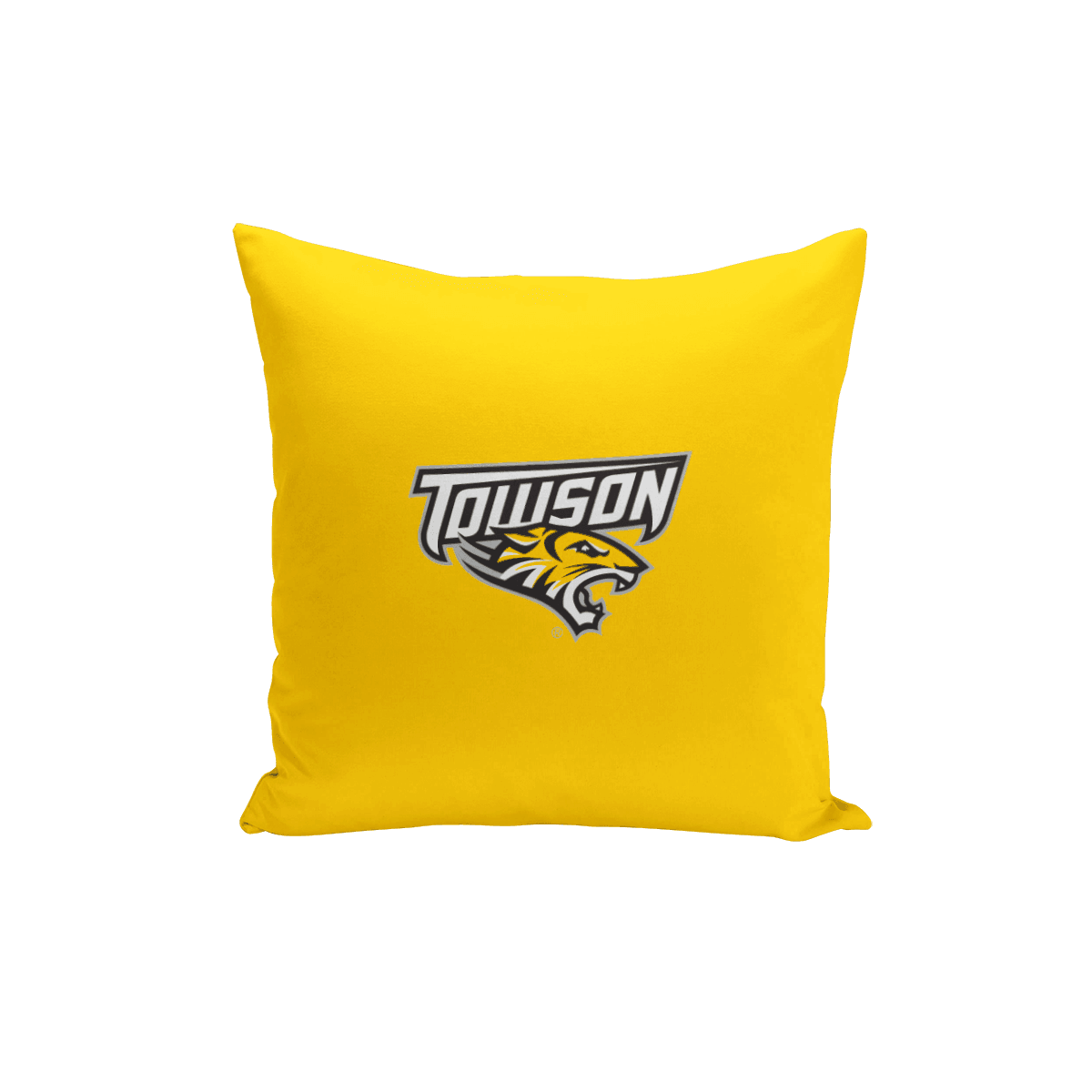 Gold With Tiger Towson Logo (Black/Gold) / Throw Pillow - Route One Apparel