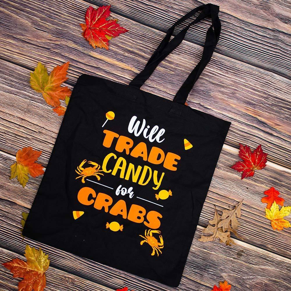 Will Trade Candy For Crabs (Black) / Tote Bag - Route One Apparel