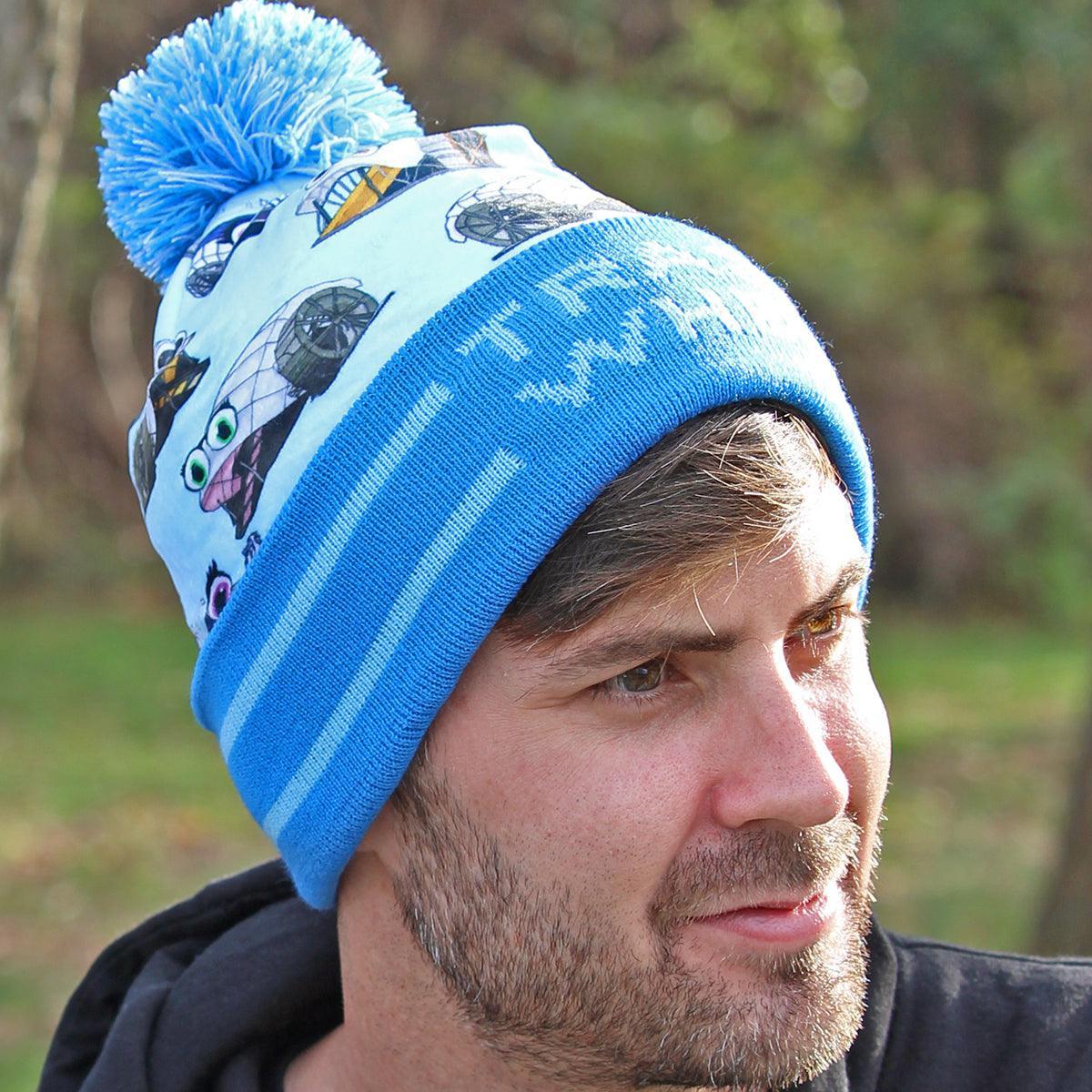 Trash Wheel / Knit Beanie Cap w/ Pom-Pom - Route One Apparel