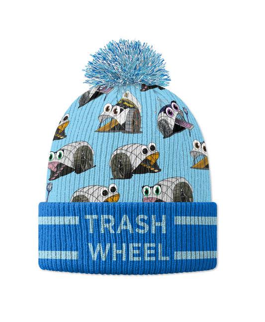 Trash Wheel / Knit Beanie Cap w/ Pom-Pom - Route One Apparel