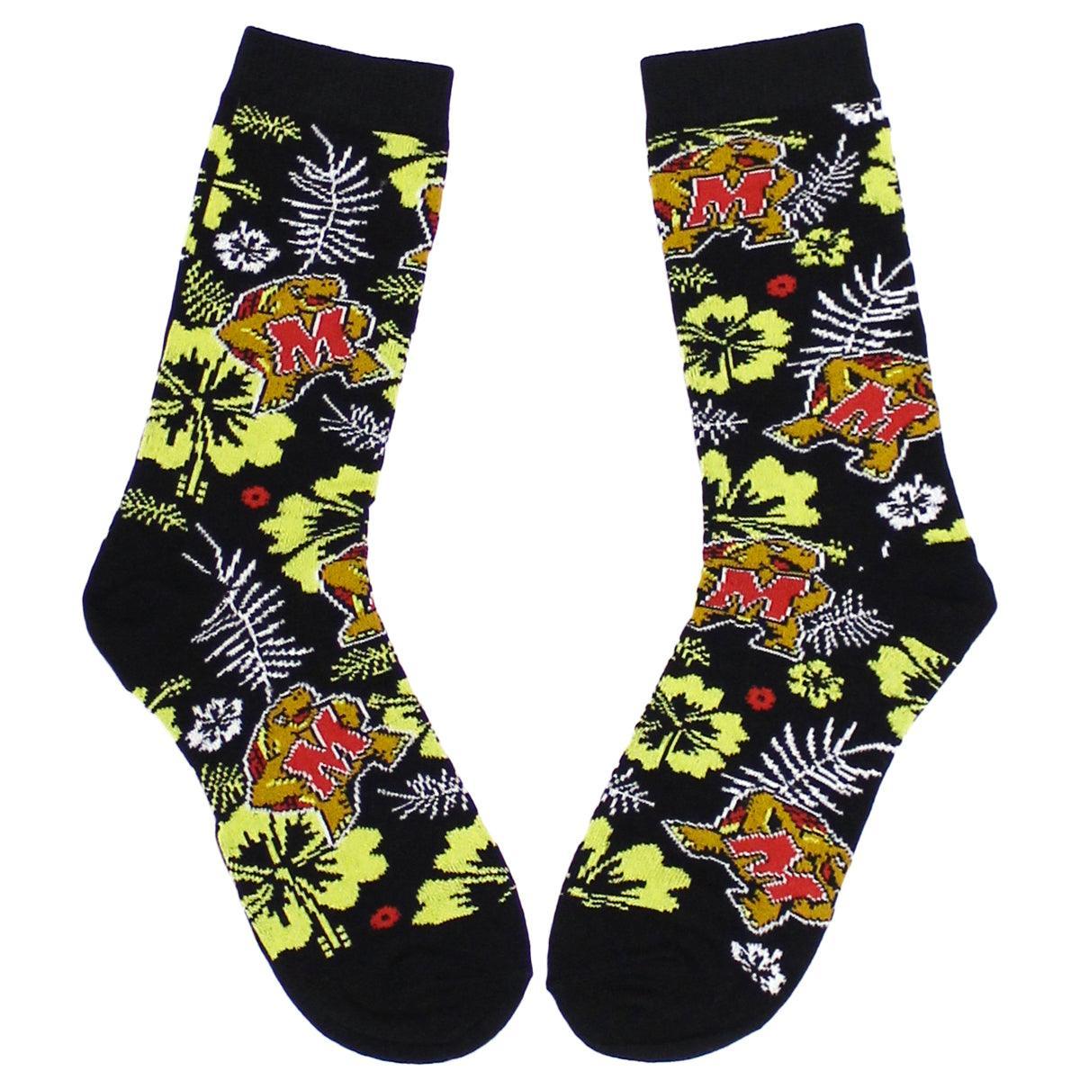 UMD Testudo (Black) / Crew Socks - Route One Apparel