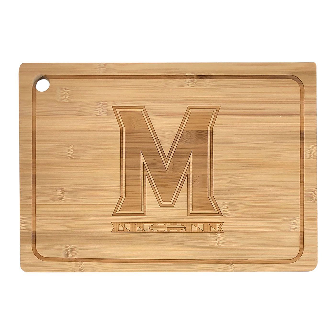 UMD "M" Logo / Bamboo Cutting Board - Route One Apparel