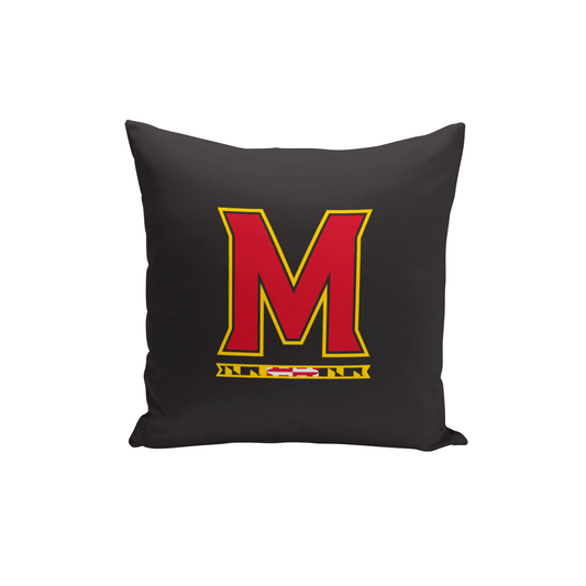 UMD "M" Logo (Black) / Throw Pillow - Route One Apparel