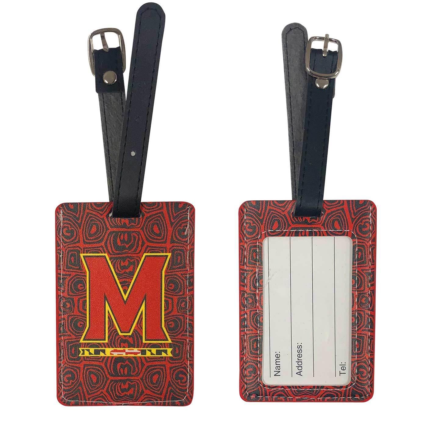 UMD "M" Logo & Turtle Shell (Red & Black) / Luggage Tag - Route One Apparel