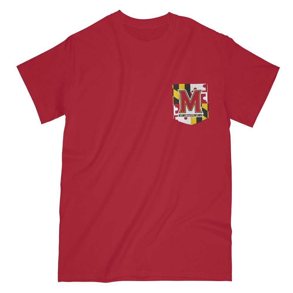 UMD "M" Logo Flag (Red) / Pocket Shirt - Route One Apparel