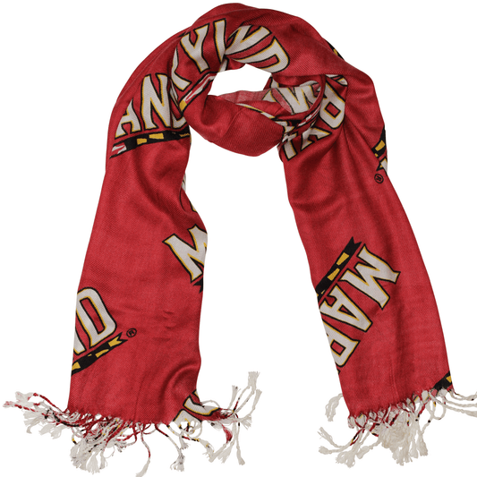 UMD Athletic Logo Pattern (Red) / Scarf - Route One Apparel
