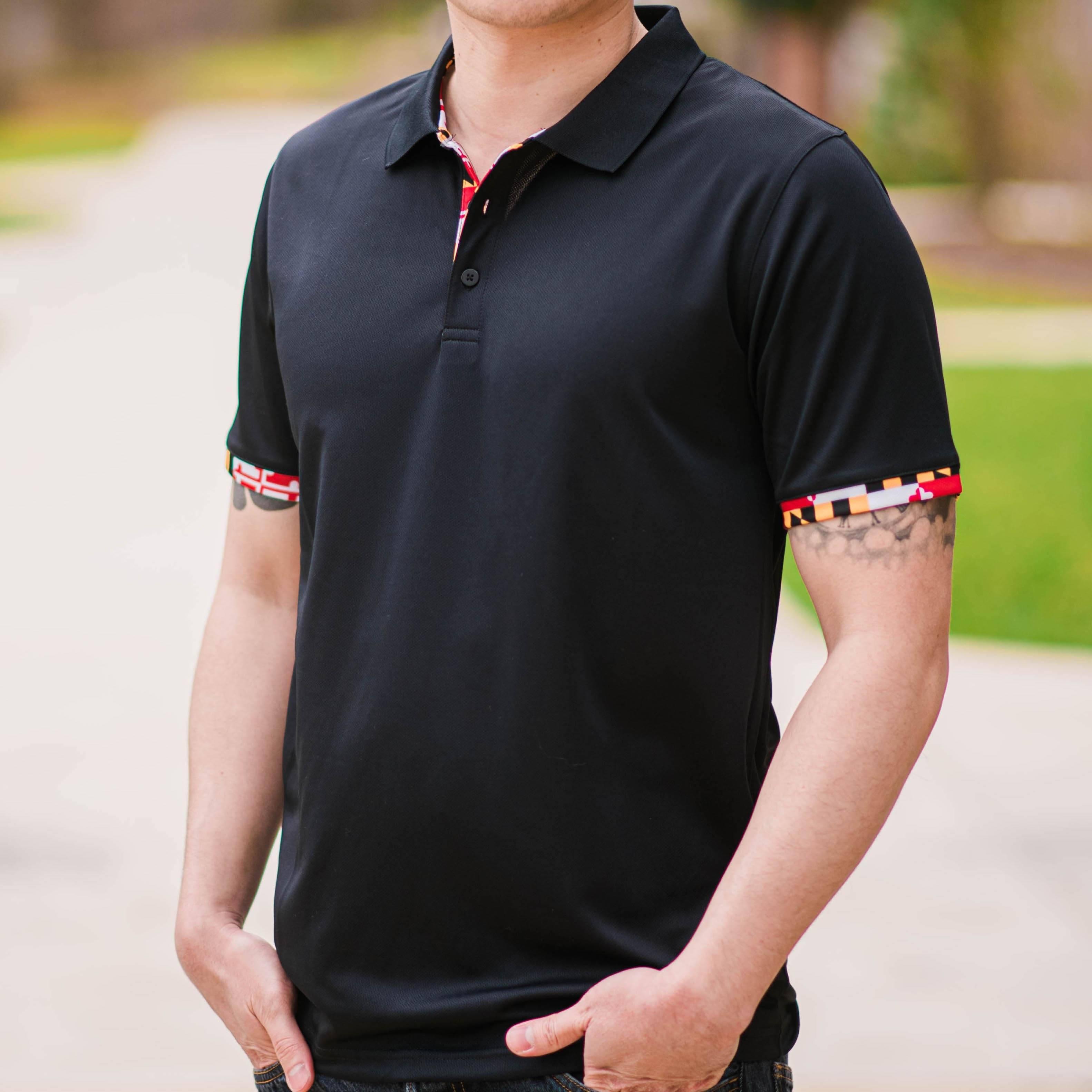 Maryland Flag (Black) / Polo - Route One Apparel