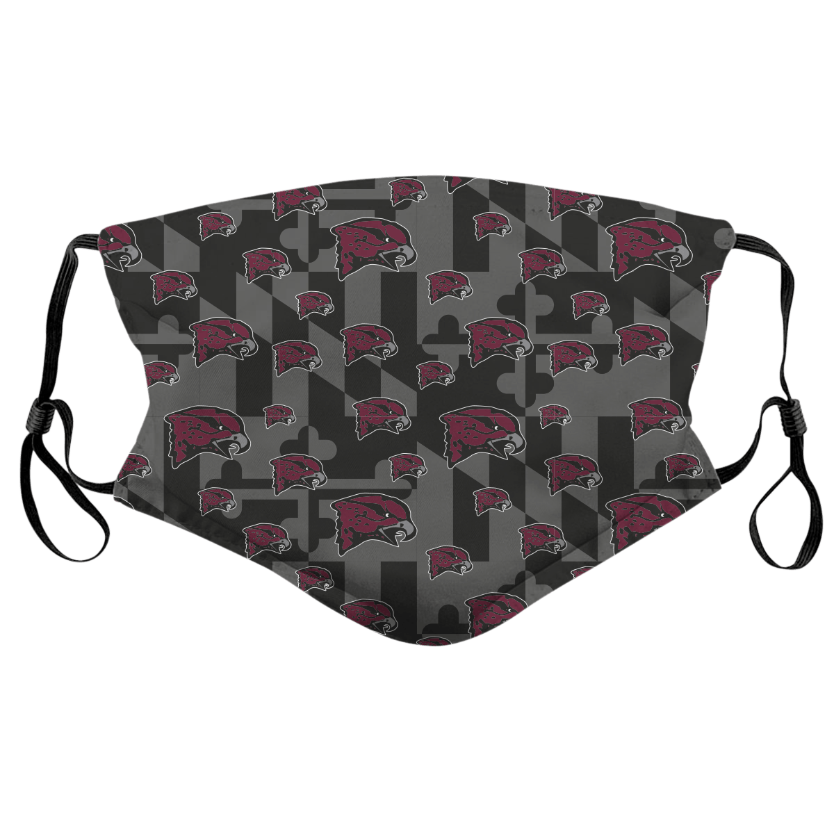 UMES Greyscale Hawk Pattern / Face Mask - Route One Apparel