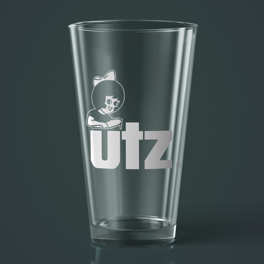 Utz Logo (Etched) / Pint Glass - Route One Apparel