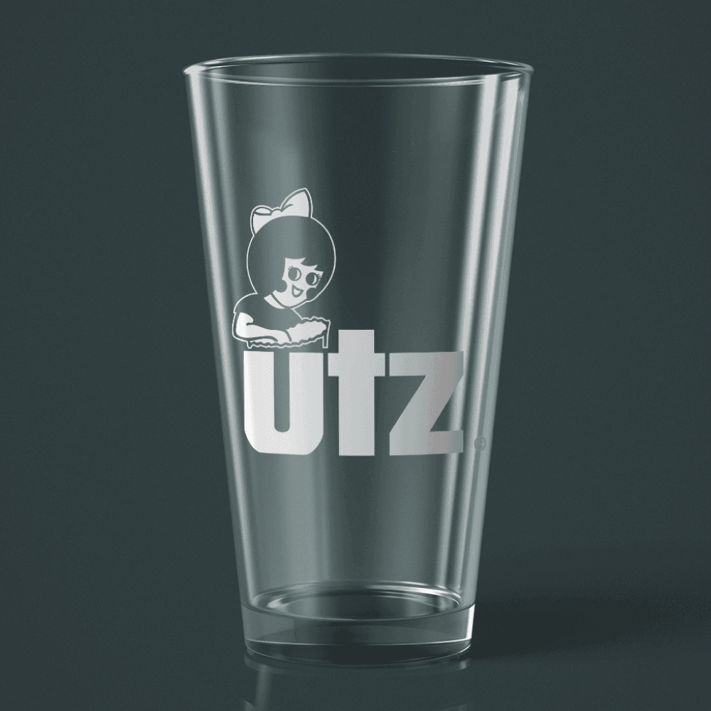 Utz Logo (Etched) / Pint Glass - Route One Apparel