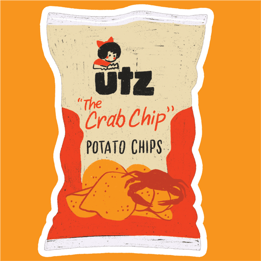 Utz Crab Chips Bag / Sticker - Route One Apparel