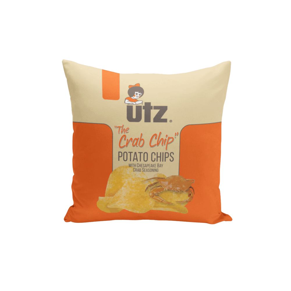 Utz Crab Chips / Throw Pillow - Route One Apparel