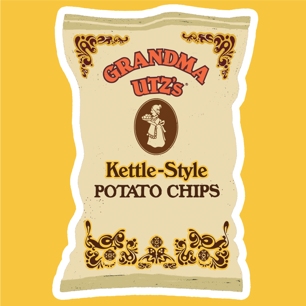 Grandma Utz's Chips Bag / Sticker - Route One Apparel
