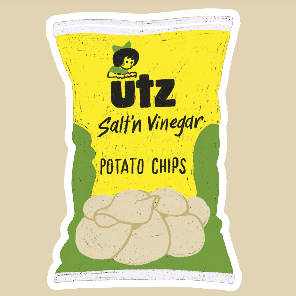 Utz Salt'n Vinegar Chips Bag / Sticker - Route One Apparel