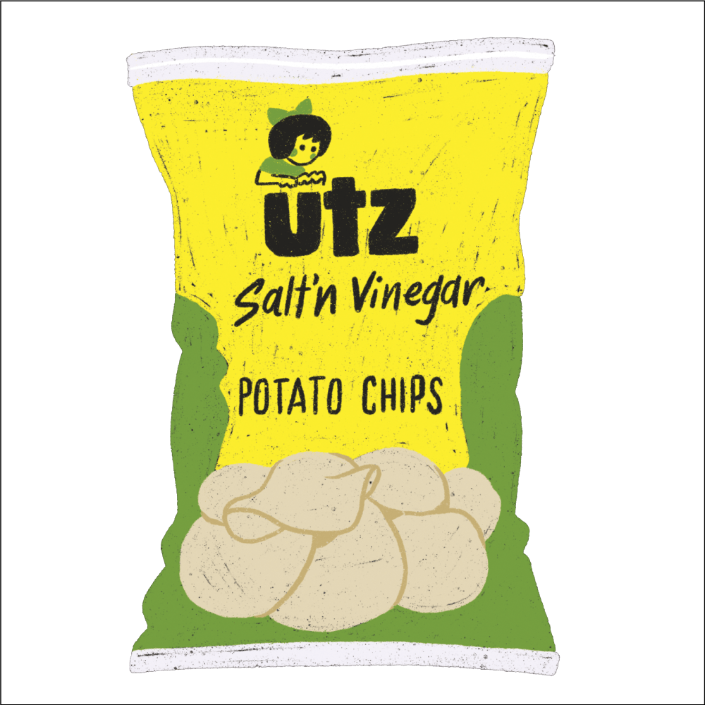 Utz Salt'n Vinegar Chips Bag / Sticker - Route One Apparel