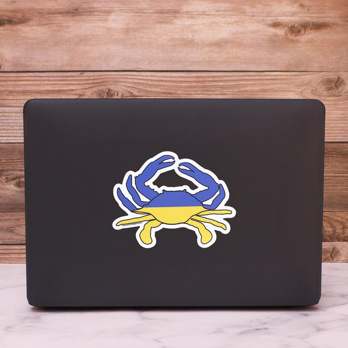 Ukrainian Flag Crab / Sticker - Route One Apparel