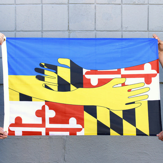 Ukraine & Maryland w/ Outreached Hands / Flag - Route One Apparel