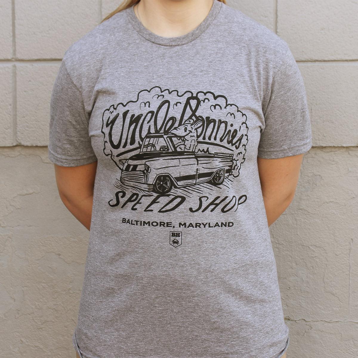 Baltimore Humor Uncle Donnie's Speed Shop (Grey) / Shirt - Route One Apparel