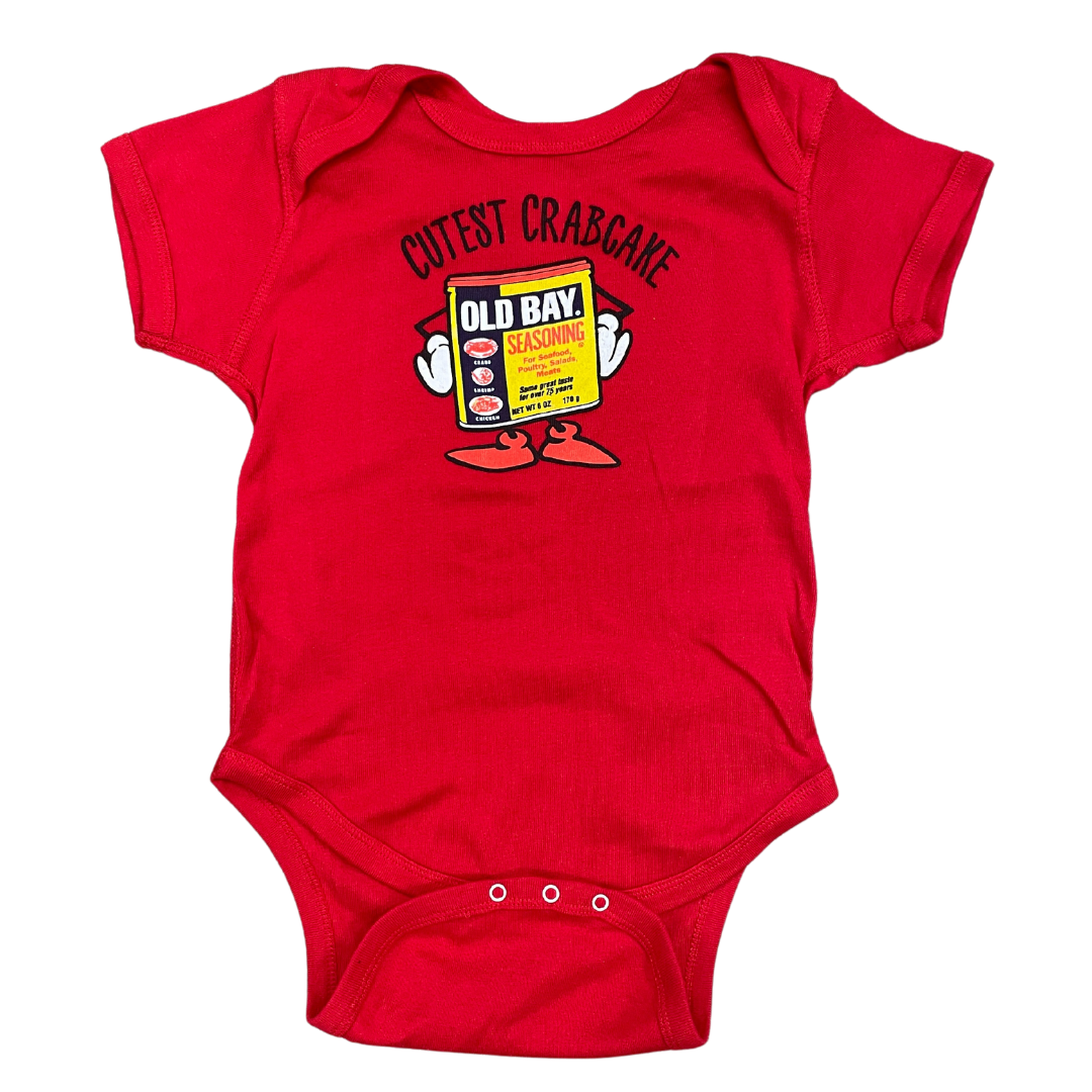 Cutest Crabcake (Red) / Baby Onesie - Route One Apparel