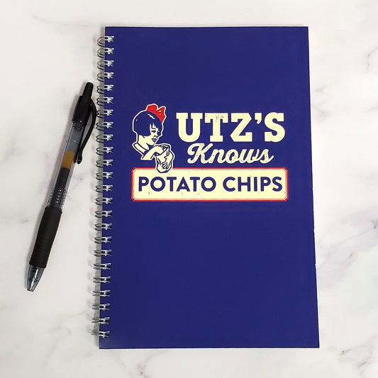 Utz's Knows Potato Chips (Blue) / Spiral Notebook - Route One Apparel