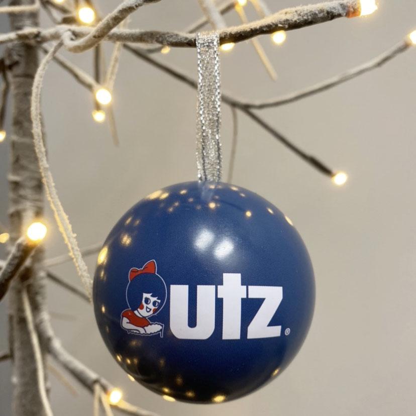 Utz Logo (Blue) / Tin Ball Ornament - Route One Apparel