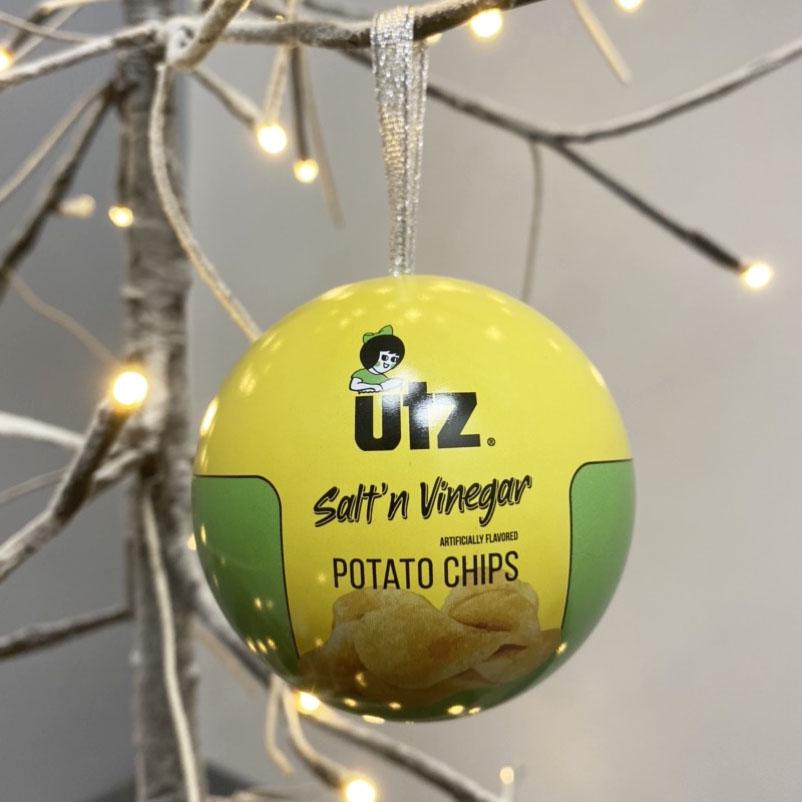 Utz Salt'n Vinegar / Tin Ball Ornament - Route One Apparel
