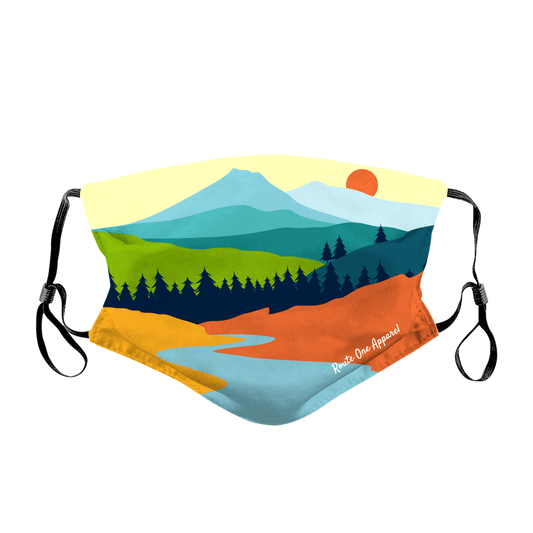 Vermont Mountain Range / Face Mask - Route One Apparel