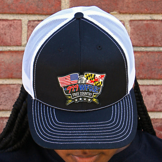 WFRE 99.9 Free Country (Black/White) / Trucker - Route One Apparel