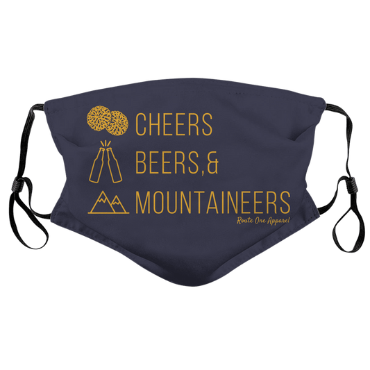 Cheers Beers Mountaineers / Face Mask - Route One Apparel