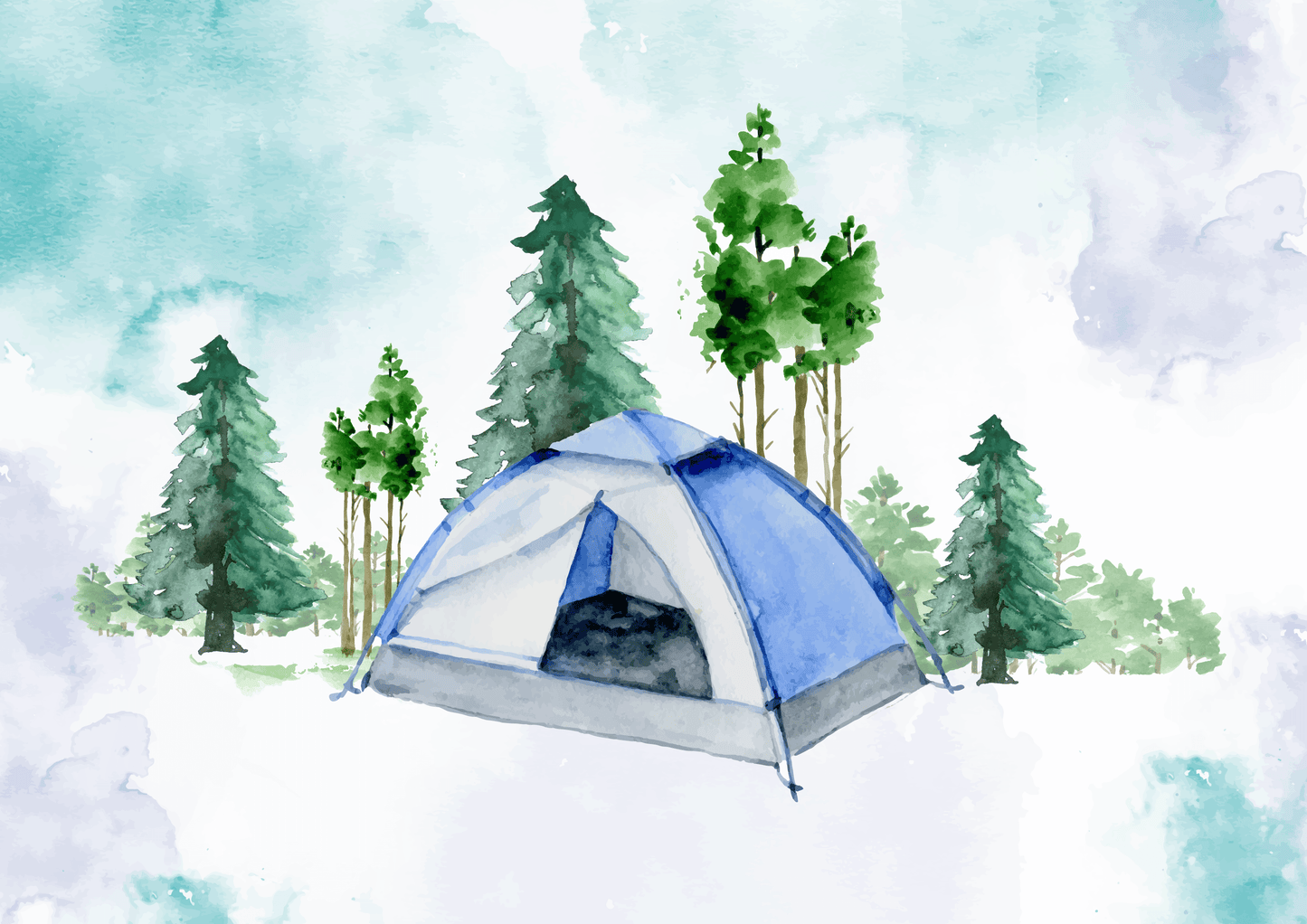 Tent Watercolor / Notecard Set - Route One Apparel