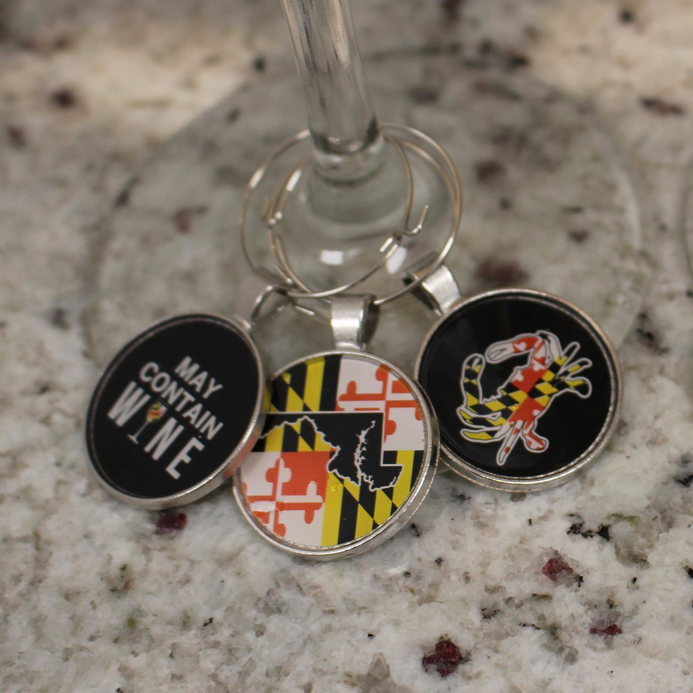 Maryland Wine Charms (Set of 6) - Route One Apparel
