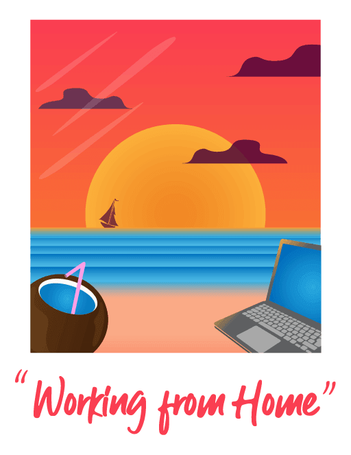 Working from Home / Sticker (KEEP HIDDEN) - Route One Apparel