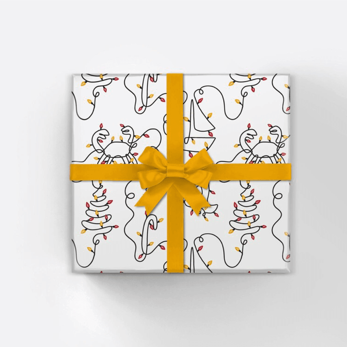Maryland Christmas Lights (White) / Gift Wrap - Route One Apparel