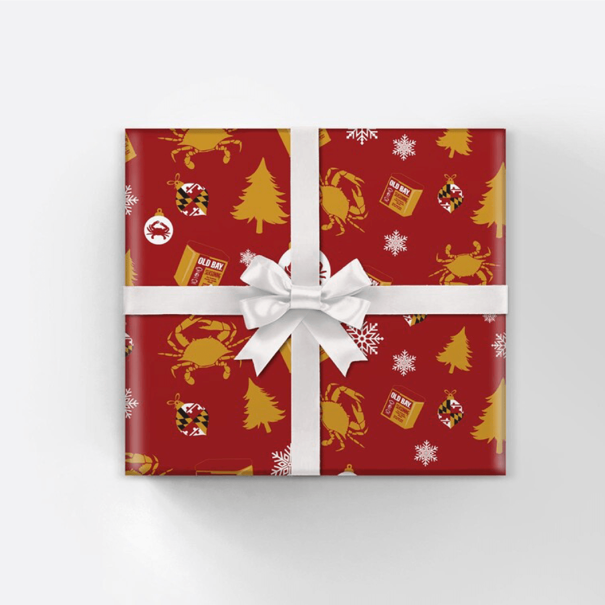 Old Bay Christmas Stencils (Red) / Gift Wrap - Route One Apparel