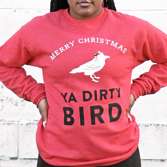 Ya Dirty Bird (Red) / Crew Sweatshirt - Route One Apparel