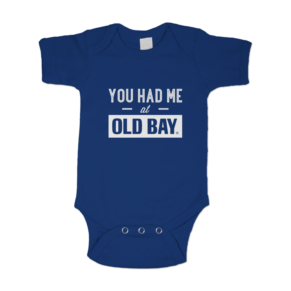 You Had Me At Old Bay (Royal) / Baby Onesie - Route One Apparel