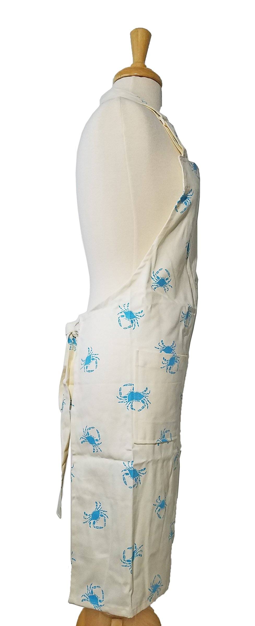 Blue Crab (White & Tropical Blue) / Apron - Route One Apparel
