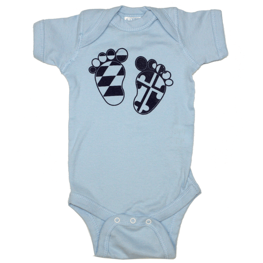 Maryland Feet (Blue) / Baby Onesie - Route One Apparel