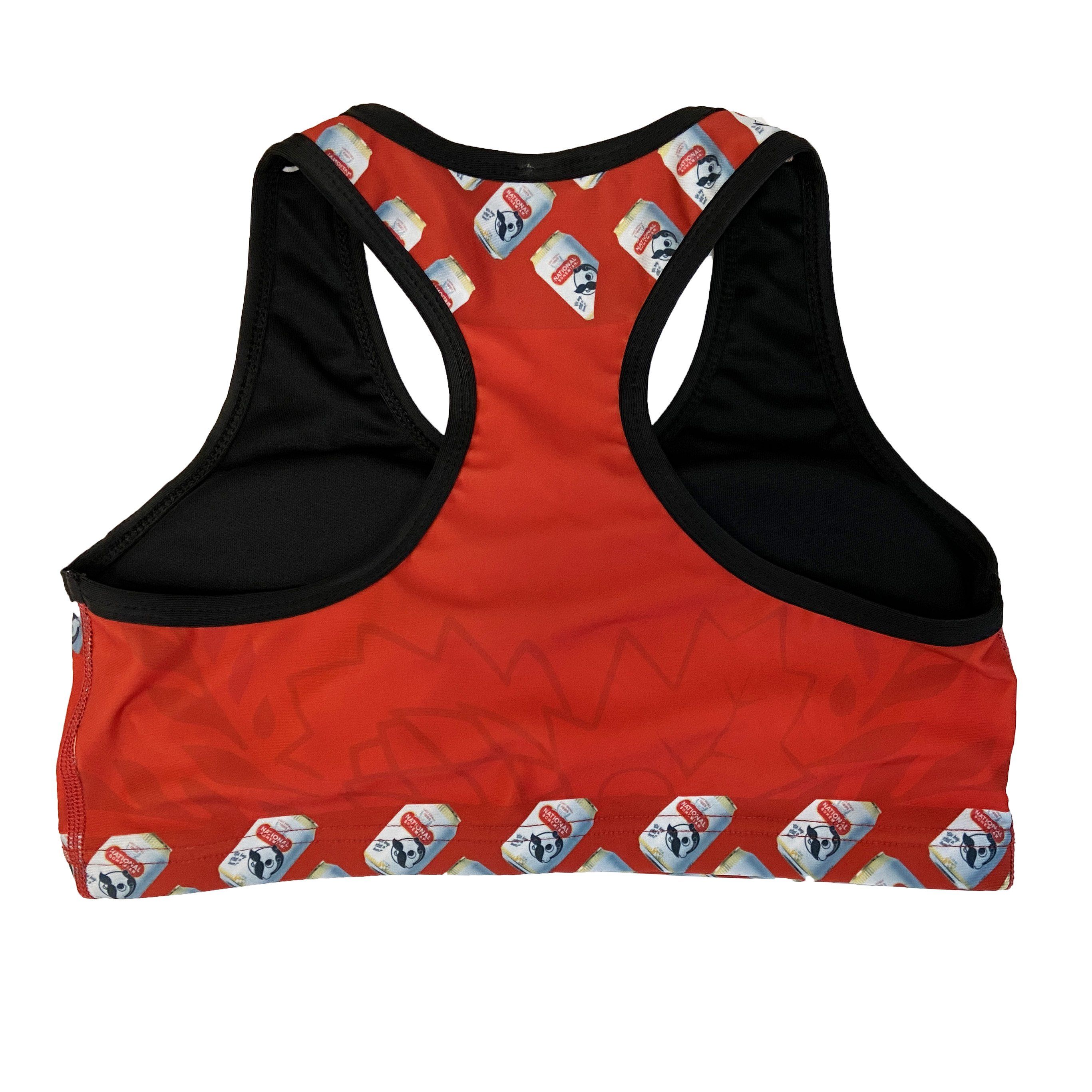 National Bohemian Can Pattern Outline / Sports Bra - Route One Apparel